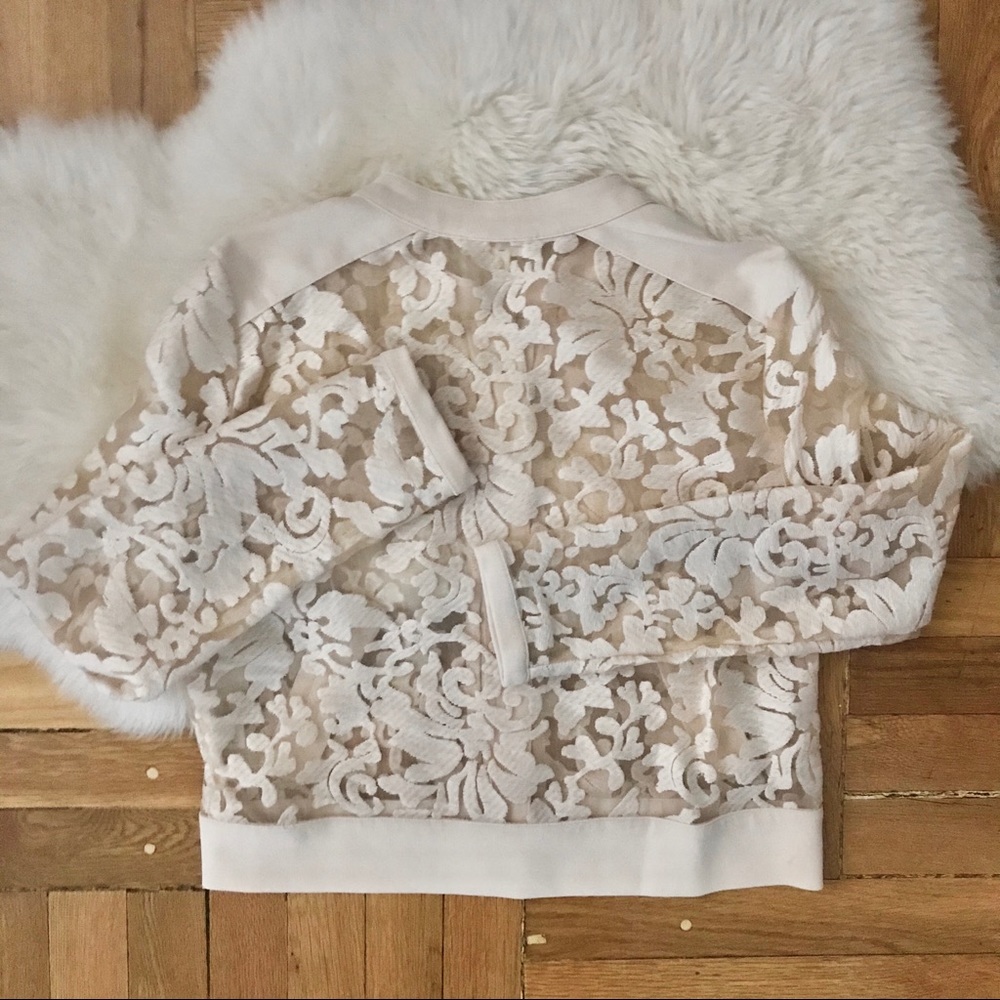 Sheer Floral Jacket with Pockets (NWOT) - Picture 4 of 4